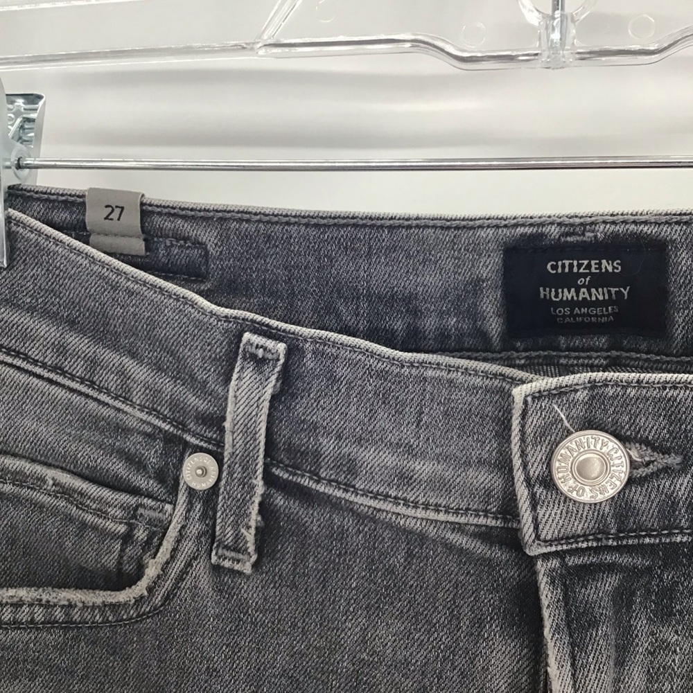 Citizens Of Humanity Women’s Denny Cropped Flare Jeans Gray Casual Size 27 - Picture 4 of 8